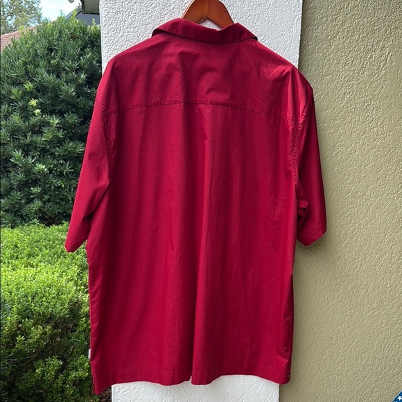 Cubavera Red Casual Button Down Shirt Short Sleeve - Picture 5 of 6